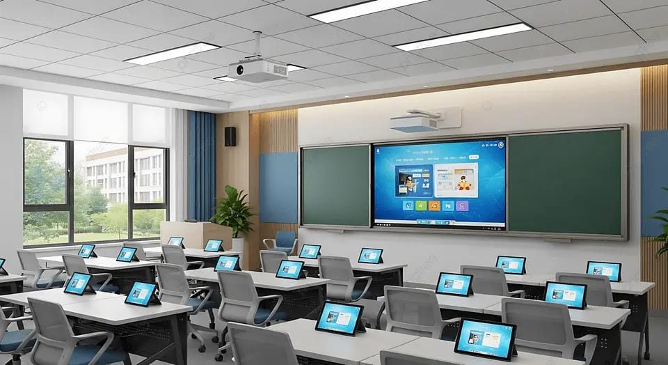 Smart classroom with tablets
